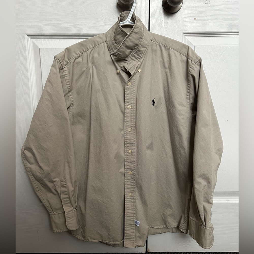 Polo by Ralph Lauren Men's Tan Button-Down Shirt